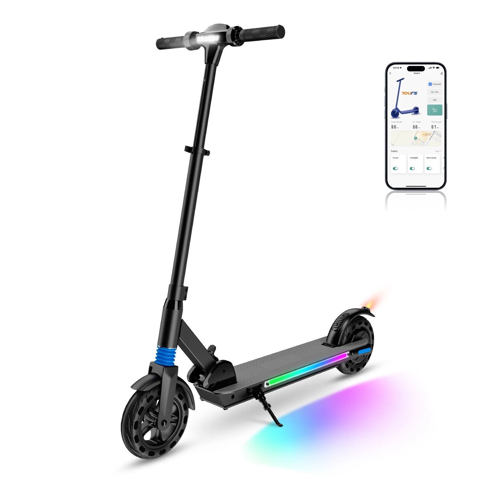 Elektro-Scooter Kinder 8-16 Jahren Faltbarer Elektroroller LCD E Scooter 25 km/h – Bild 3