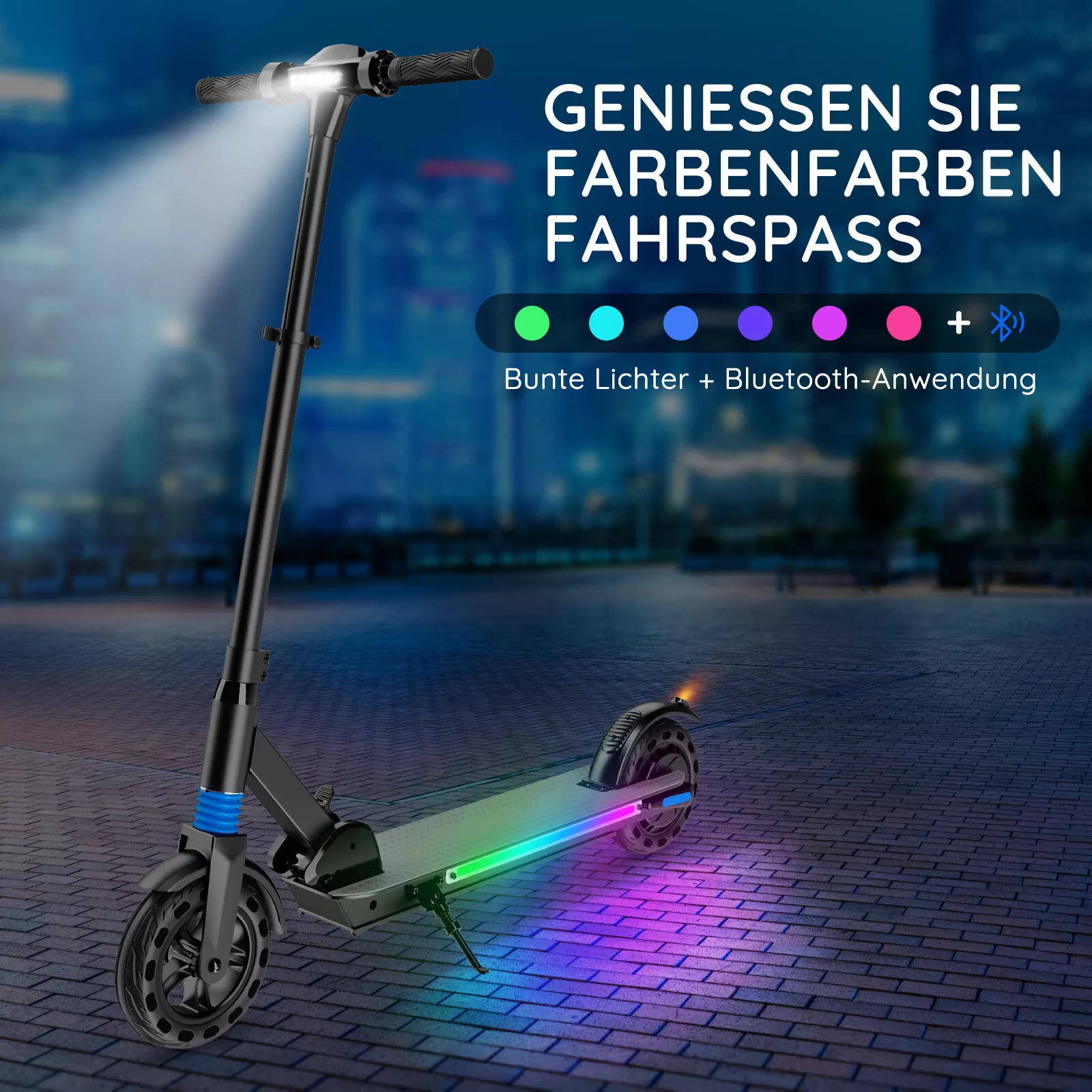 Elektro-Scooter Kinder 8-16 Jahren Faltbarer Elektroroller LCD E Scooter 25 km/h – Bild 9