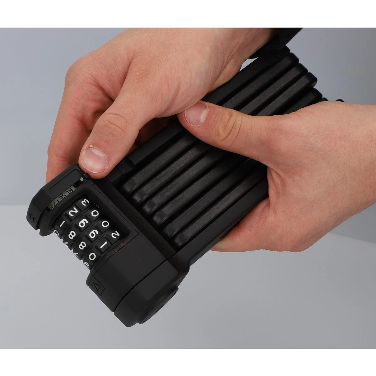 Fahrradschloss Zahlenschloss 110cm FISCHER PROTEC FN110 Faltschloss Code Fahrrad – Bild 6