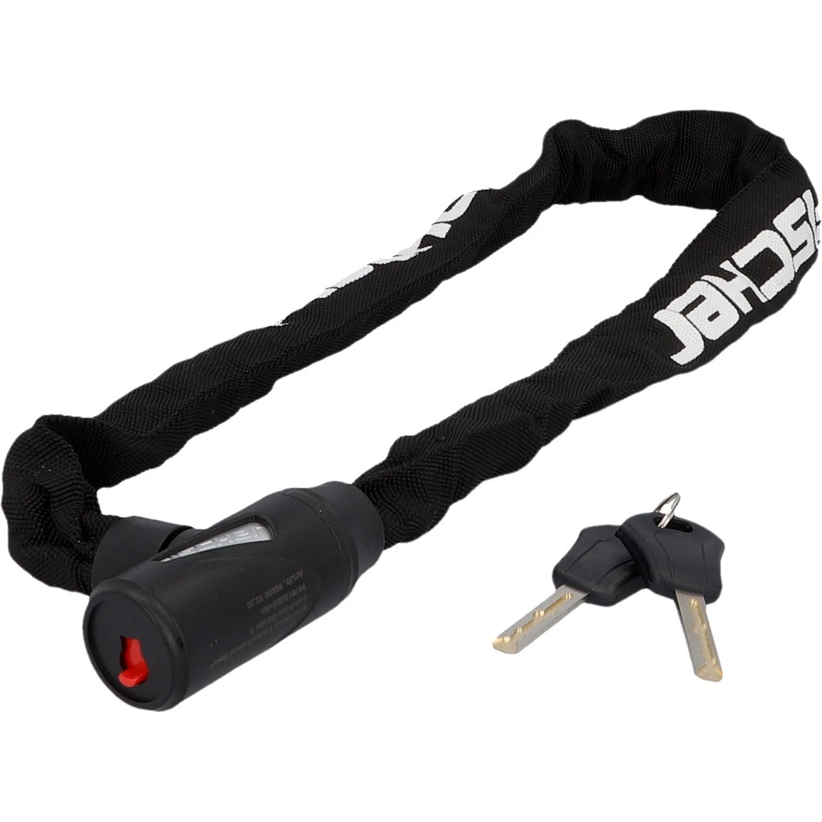 Kettenschloss FISCHER Länge 90 cm, Ø 5 mm Fahrradschloss E-Bike Fahrrad schwarz