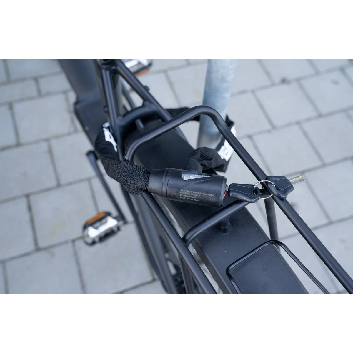 Kettenschloss FISCHER Länge 90 cm, Ø 5 mm Fahrradschloss E-Bike Fahrrad schwarz – Bild 7